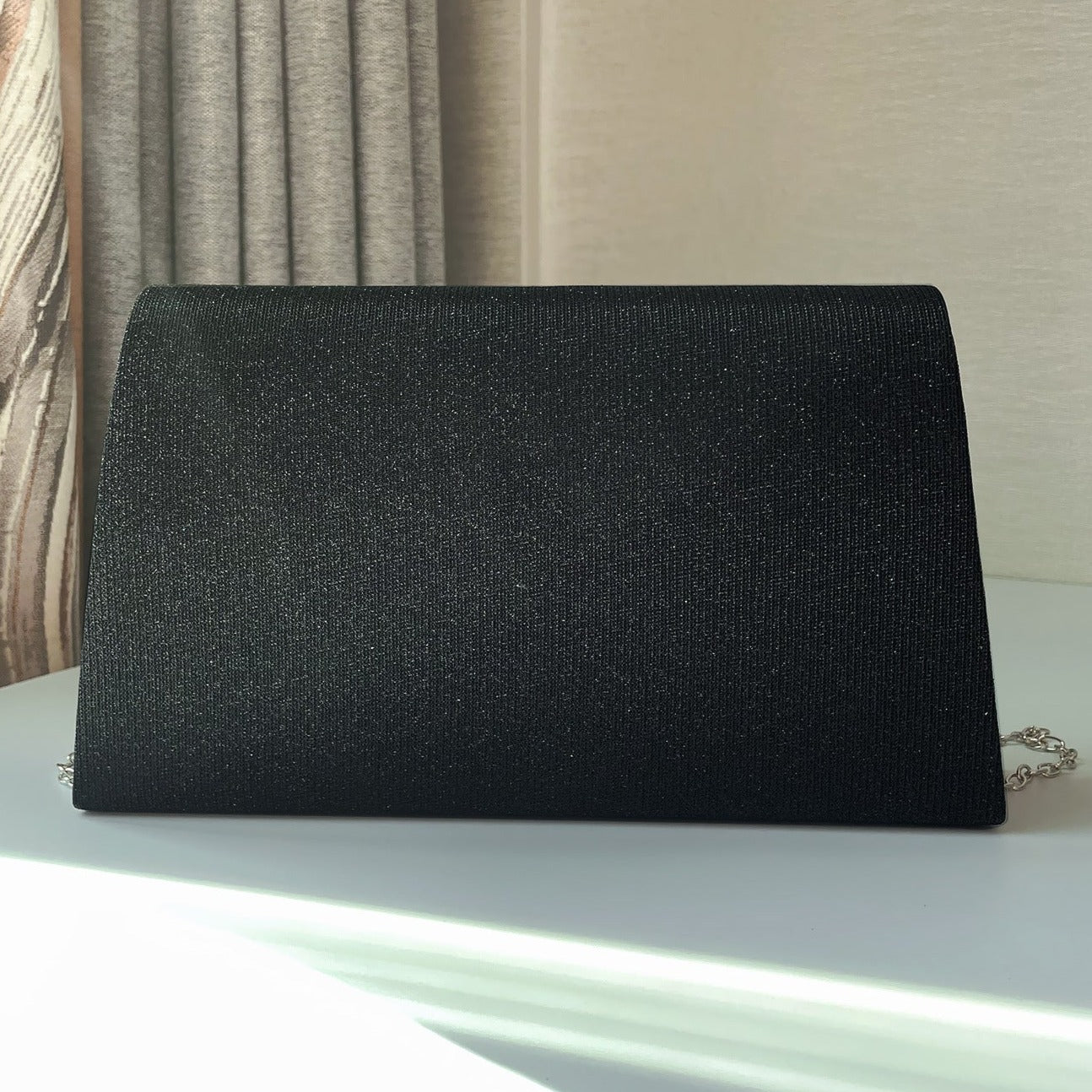 Shiny Pleated Clutch by Amy