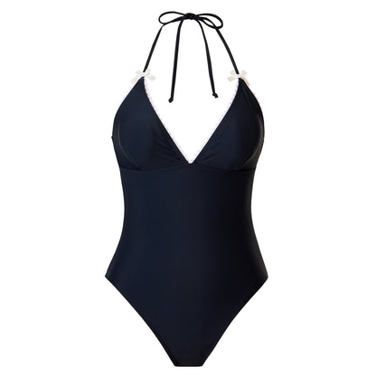 One Piece Swimsuit Black White Two Piece Sets Swimsuit Chiffon Dress