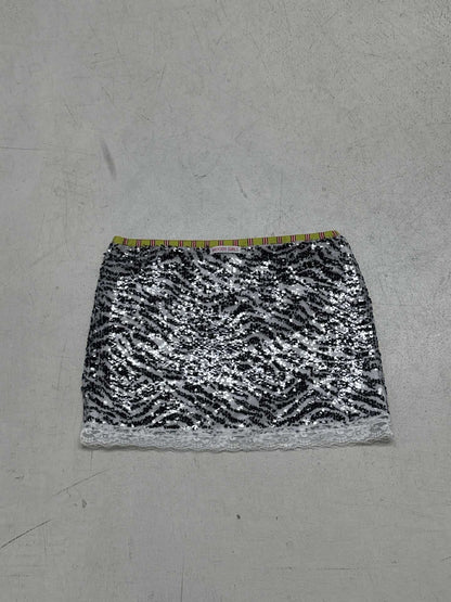 Zaylie Sequin Zebra Mini Skirt