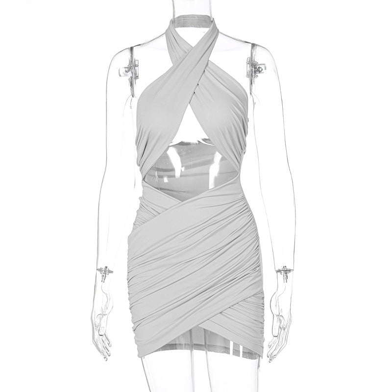 Jayani Halter Cut-Out Mini Dress