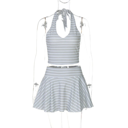 Rheya Striped Knit Mini Skirt Set