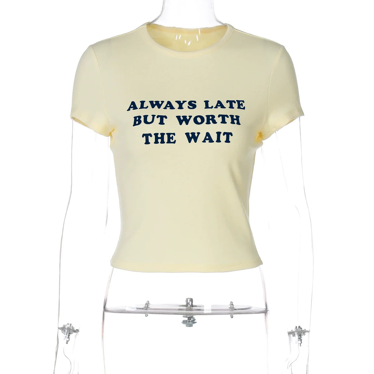 Zulay Letter Print Crop Top