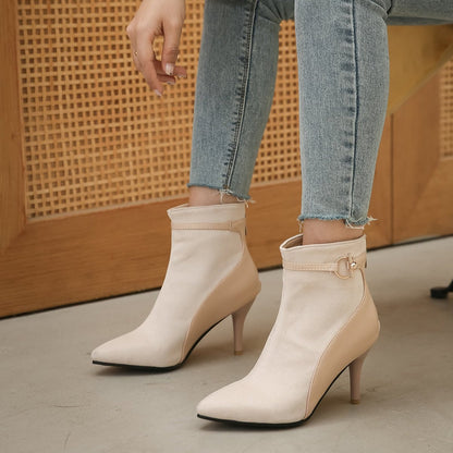 | Suede Pointy Toe Heels