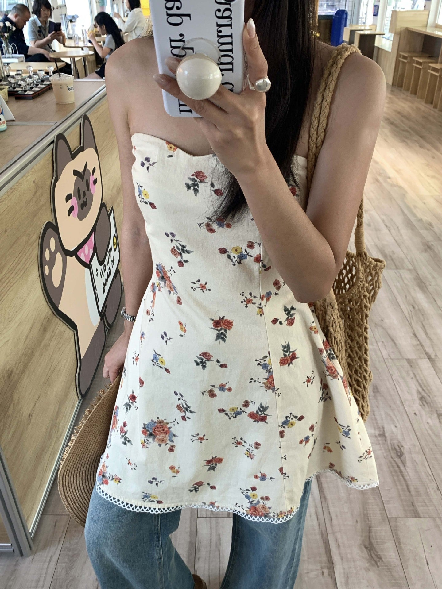 Chaya Strapless Floral Mini Dress