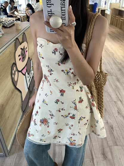 Chaya Strapless Floral Mini Dress