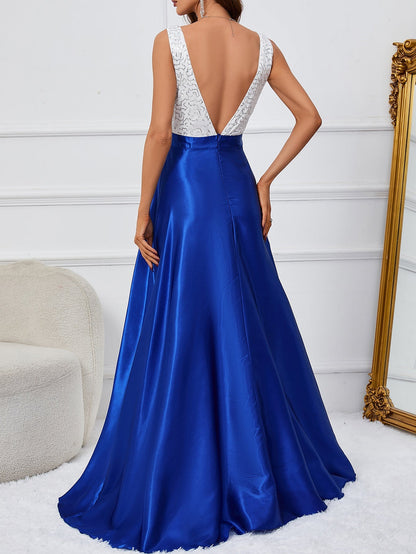 Dress V neck Sequined Dress Summer