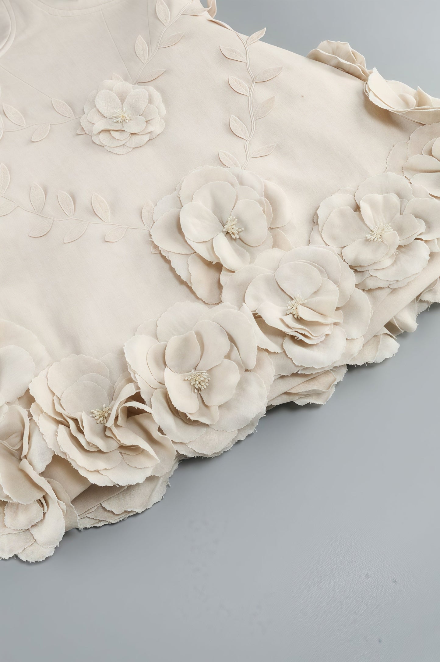 Freyae 3D Floral Puffy Mini Dress