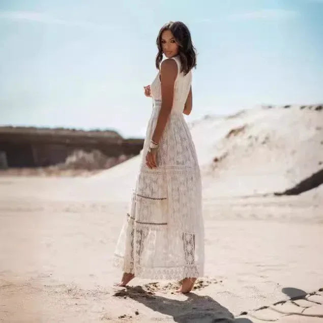 women split thigh summer maxi dress