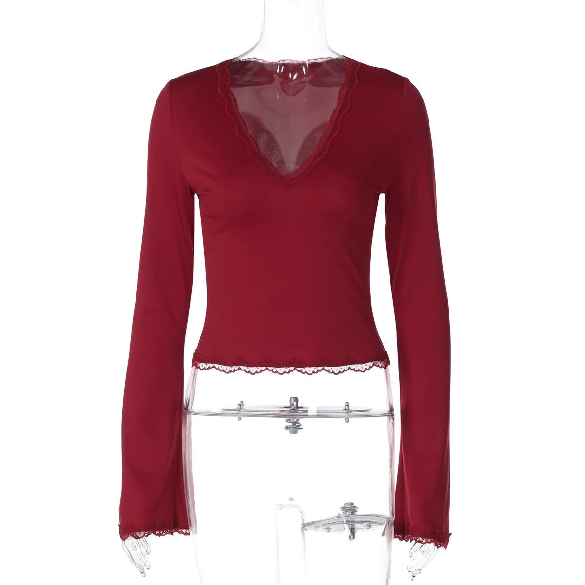 Tiara Lace Flared Sleeve Top