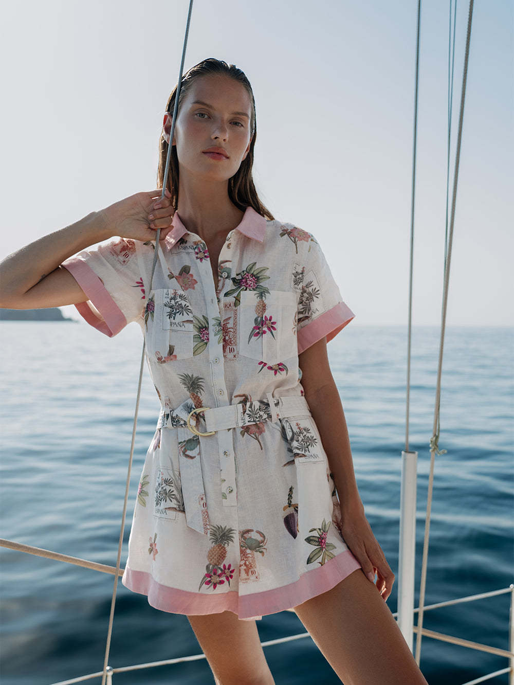 Cole Romper - Pink
