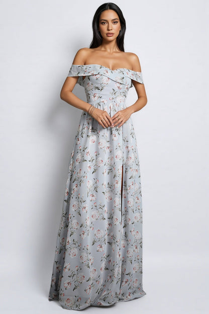 Elza One-Shoulder Floral Maxi Dress
