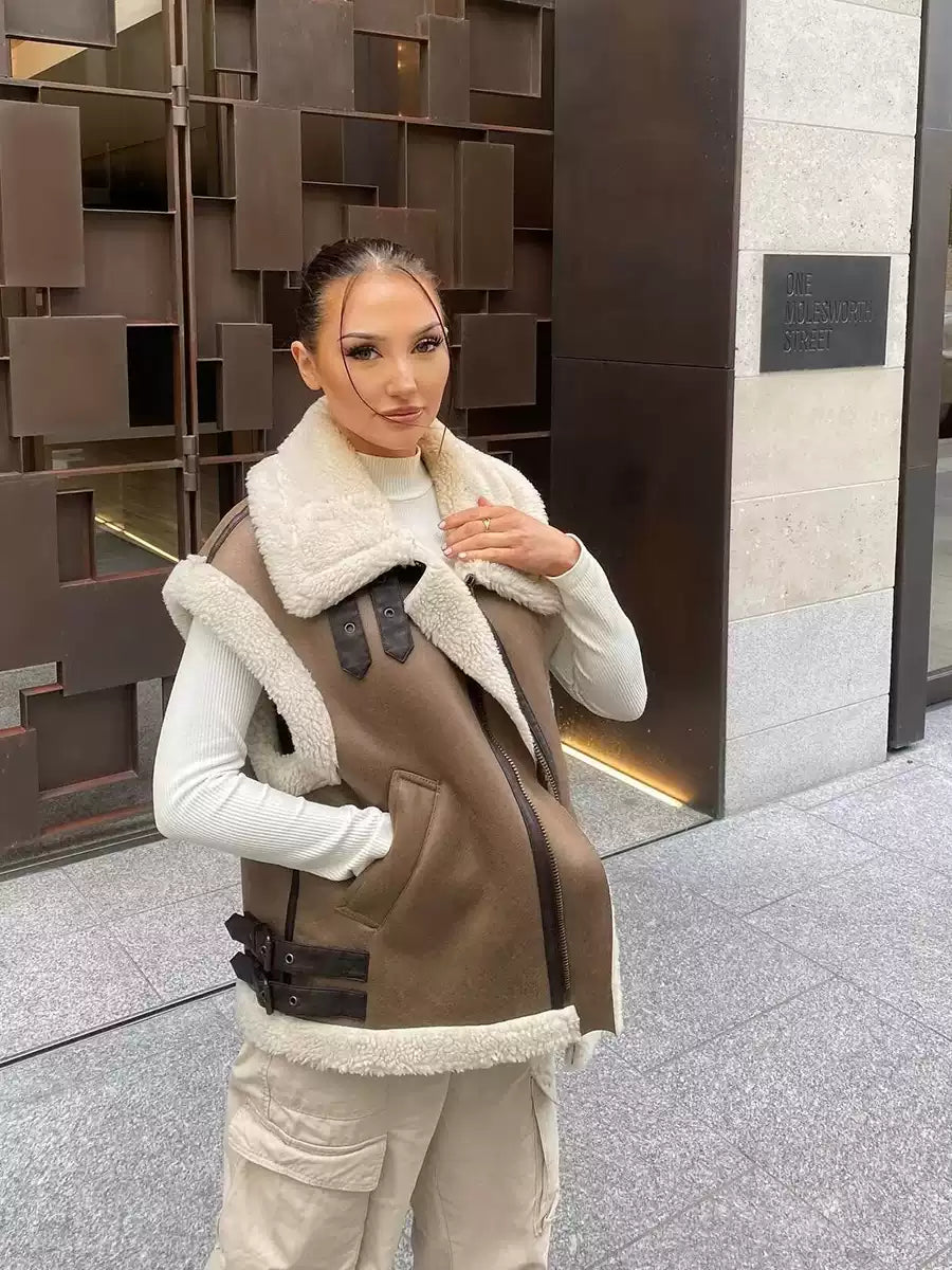 Neda Fur Vest Coat