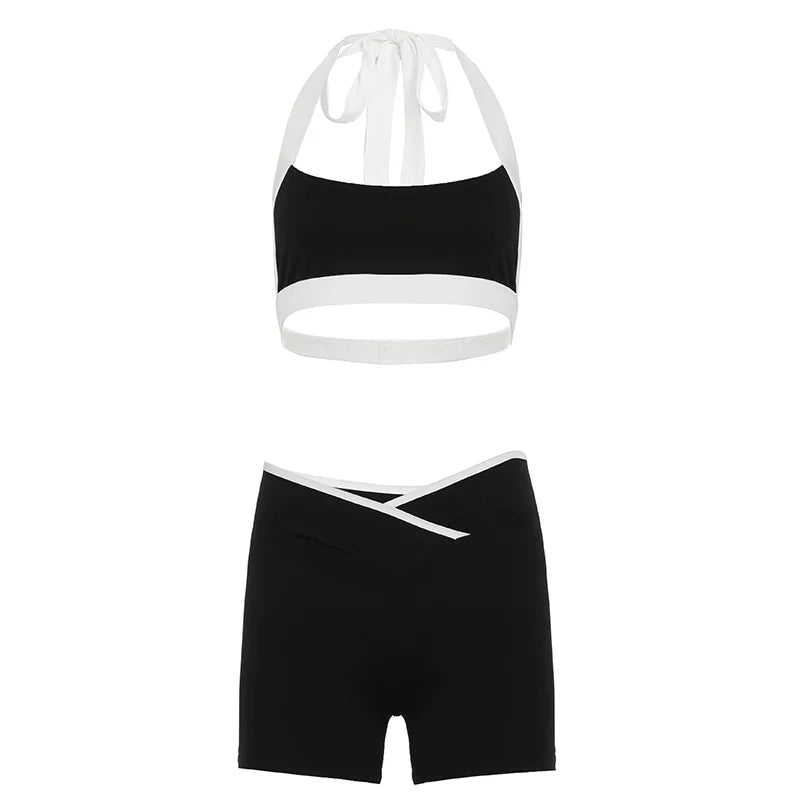 Kenda Contrast Halter Short Set