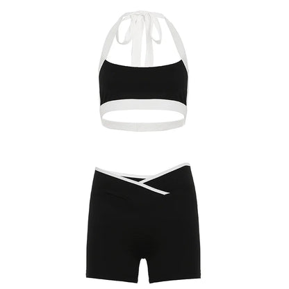 Kenda Contrast Halter Short Set