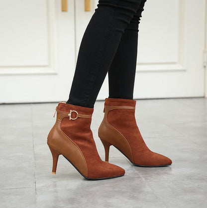 | Suede Pointy Toe Heels
