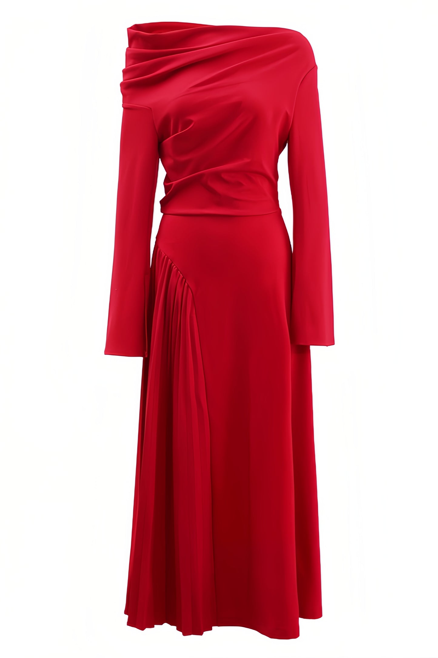 Kila Strapless Slant Neck Maxi Dress