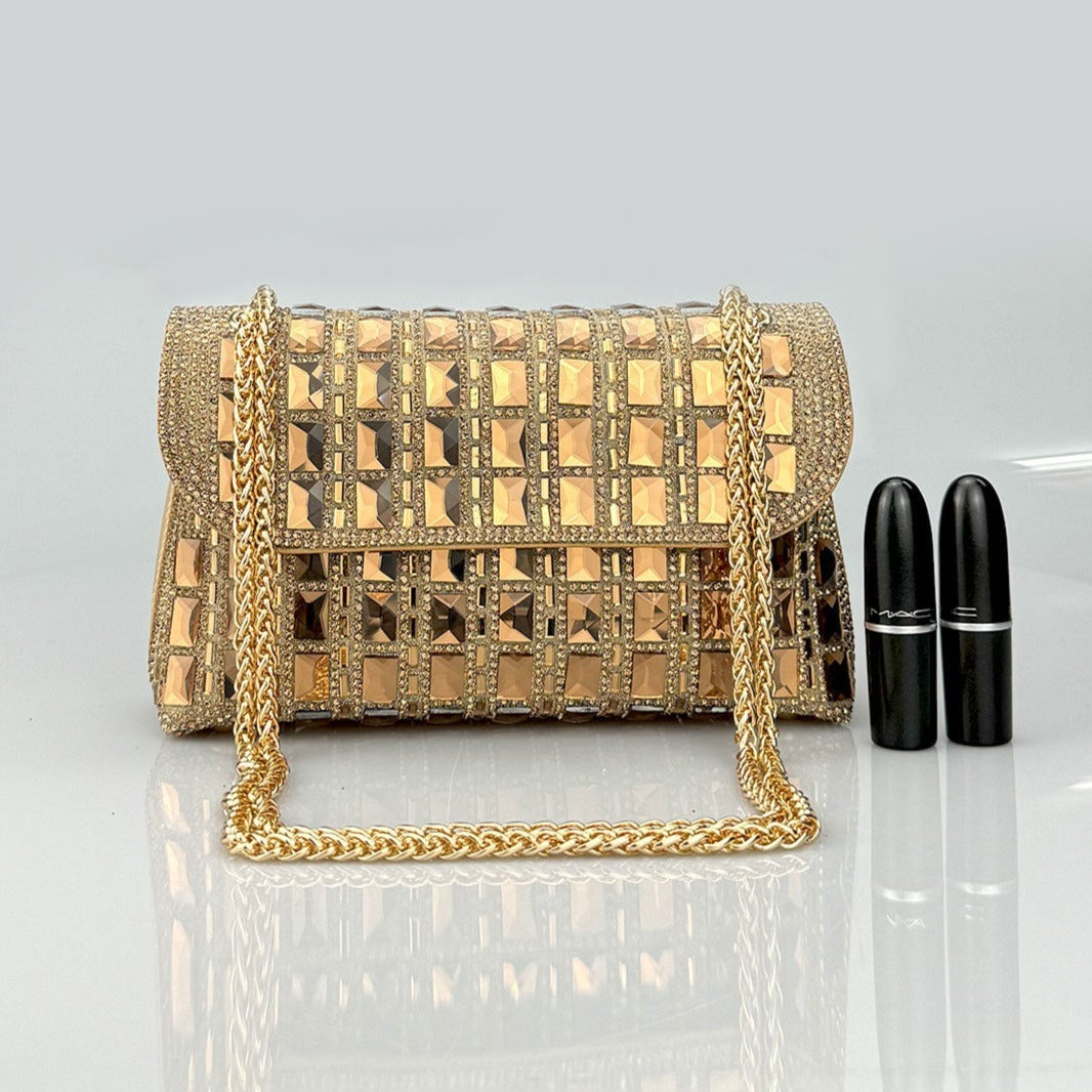 Ayesha Clutch Bag with Gemstones