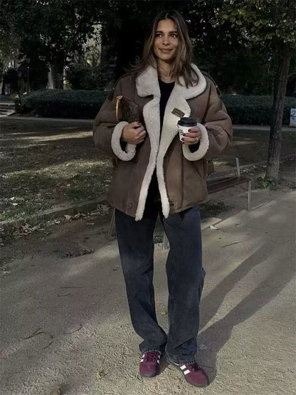 Harley Faux Suede Aviator Jacket