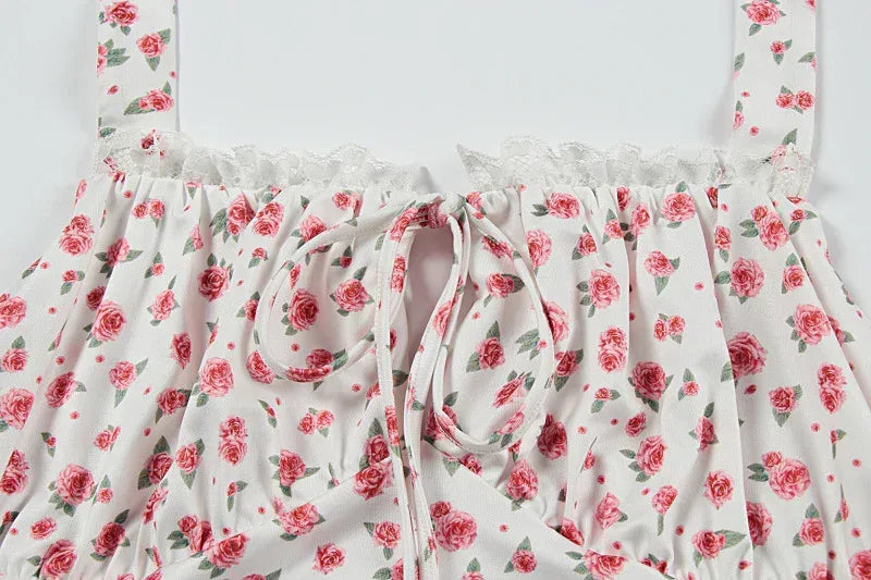 Ruched Side Slit Midi Maxi Dress Boho Summer Floral with Slit