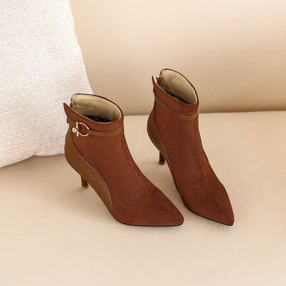 | Suede Pointy Toe Heels