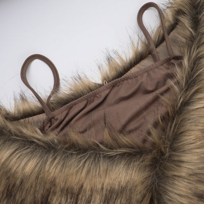 Mocha 2 piece Maxi Dress - Brown