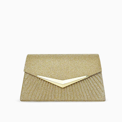 Shiny Pleated Clutch by Amy