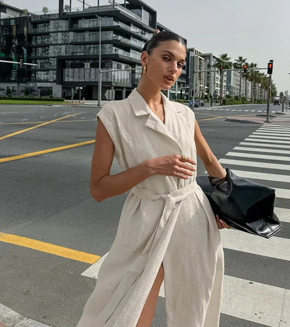 women belted cami dress summers beach outfit