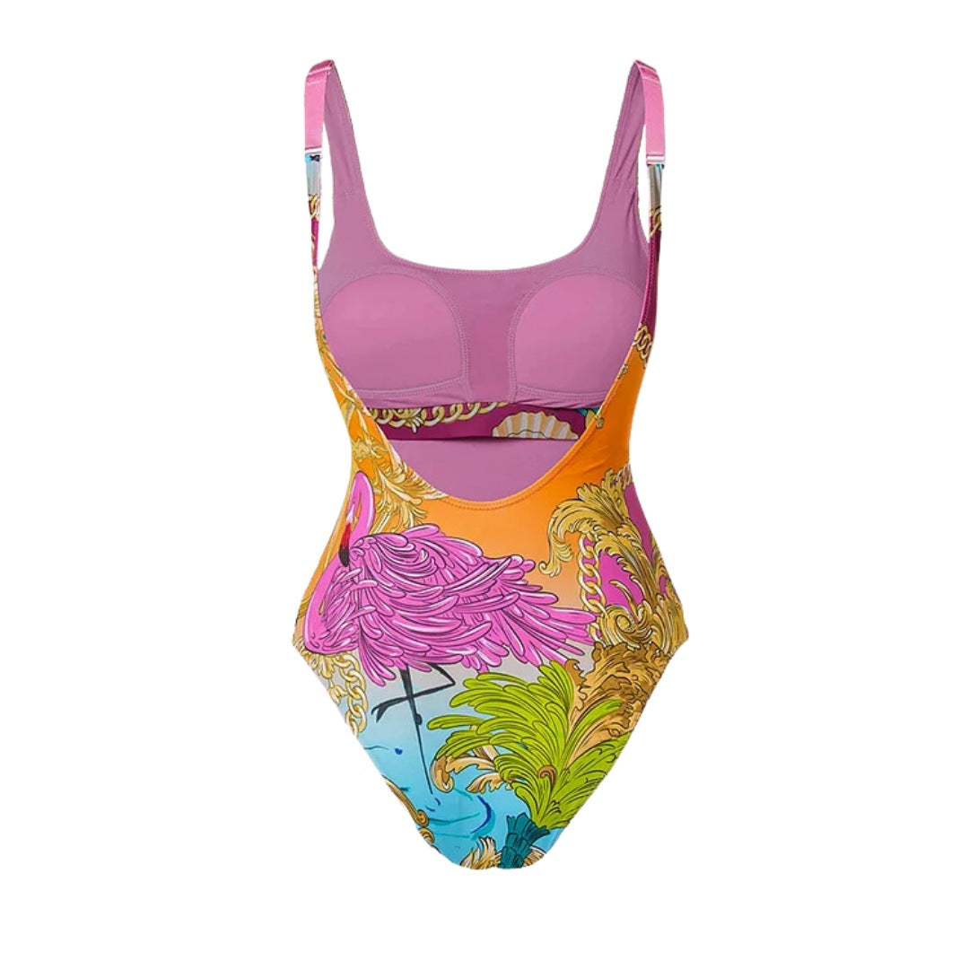 Solar Flare Swimsuit Set - Orange