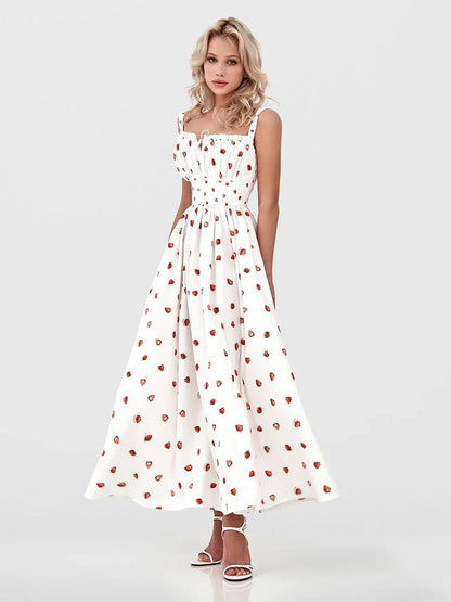 Side Split Maxi Dress Floral Off Shoulder Beach Outfit