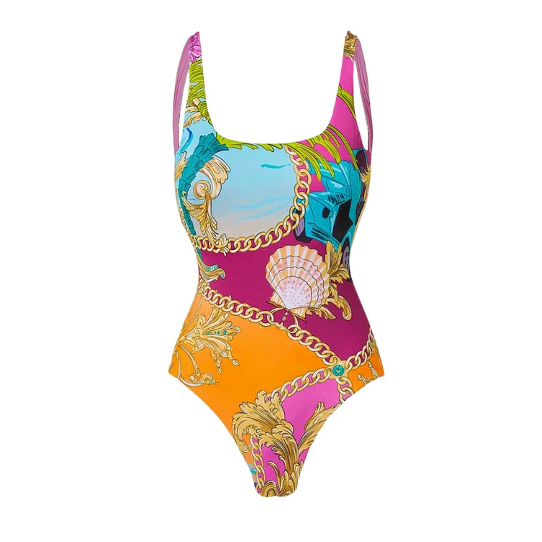 Solar Flare Swimsuit Set - Orange