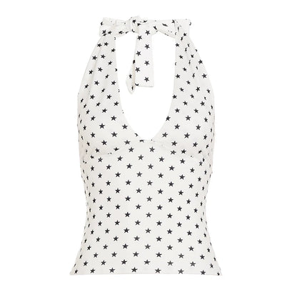 Quincey Ribbed Halter Crop Top
