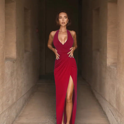 Ritter Slit Dress - Red