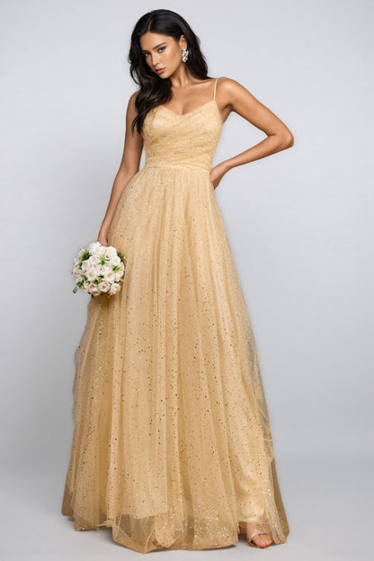 Ilian Halter V-Neck Sequin Maxi Dress