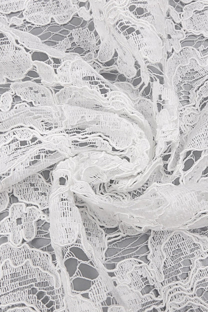 Davina White Lace Floral Maxi Dress