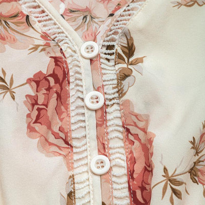Boho floral drawstring waist maxi dress