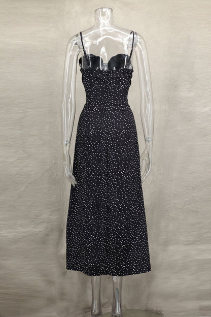 Inkwave Midi Dress - Black
