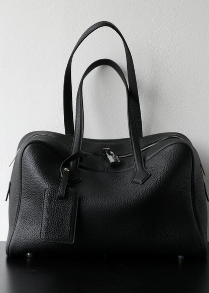 Amara - Pebbled Leather Travel Tote Bag