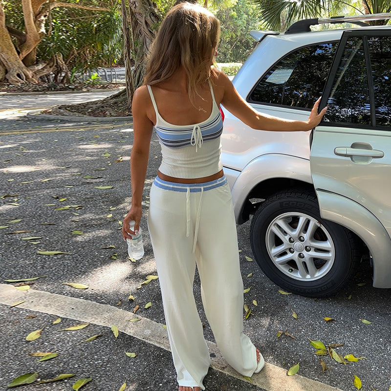 Asra Striped Knit Two-Piece Set