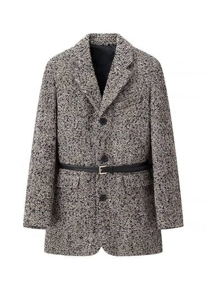 Tweed Belted Blazer Coat