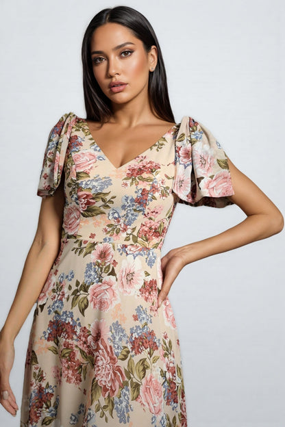 Rosia A-line Floral Maxi Dress