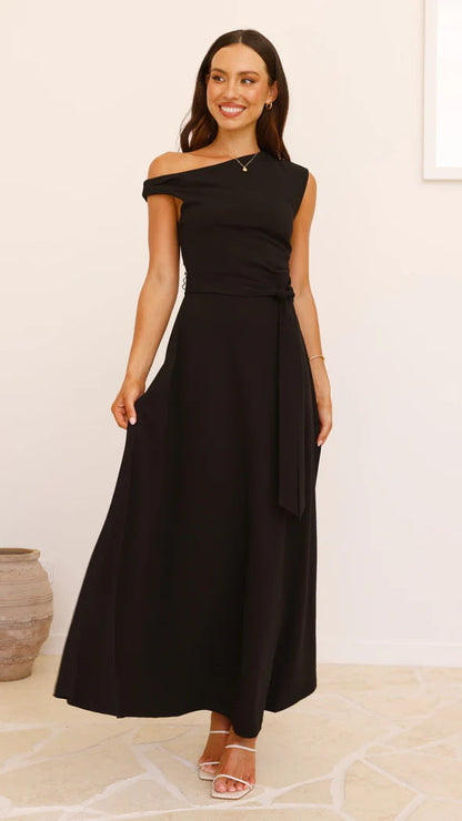 Office Solid Color Lacing Dress