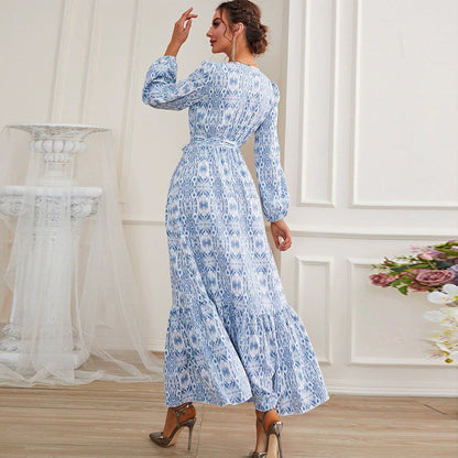 Fall Tea Dress French Printed Dress