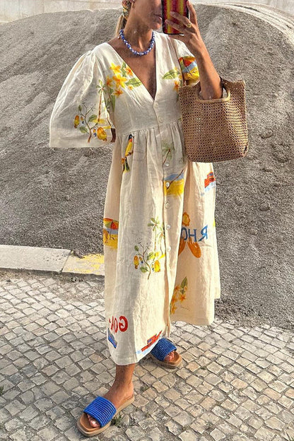 Fashionable Parisian Maelien - Summer floral dress