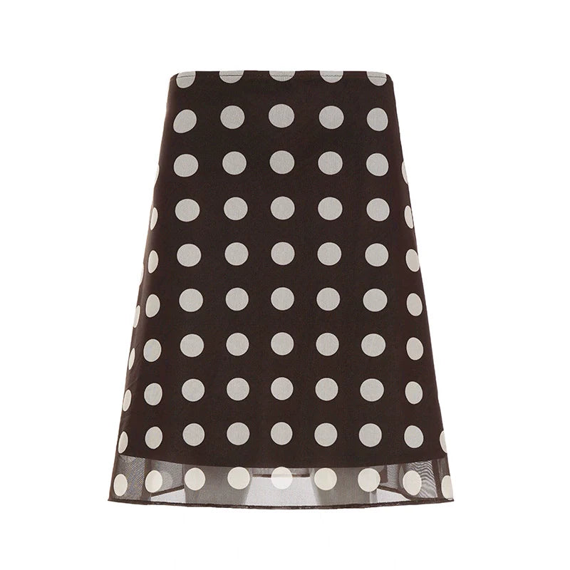 Sia Polka Dot Mesh Skirt