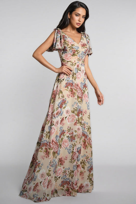 Rosia A-line Floral Maxi Dress