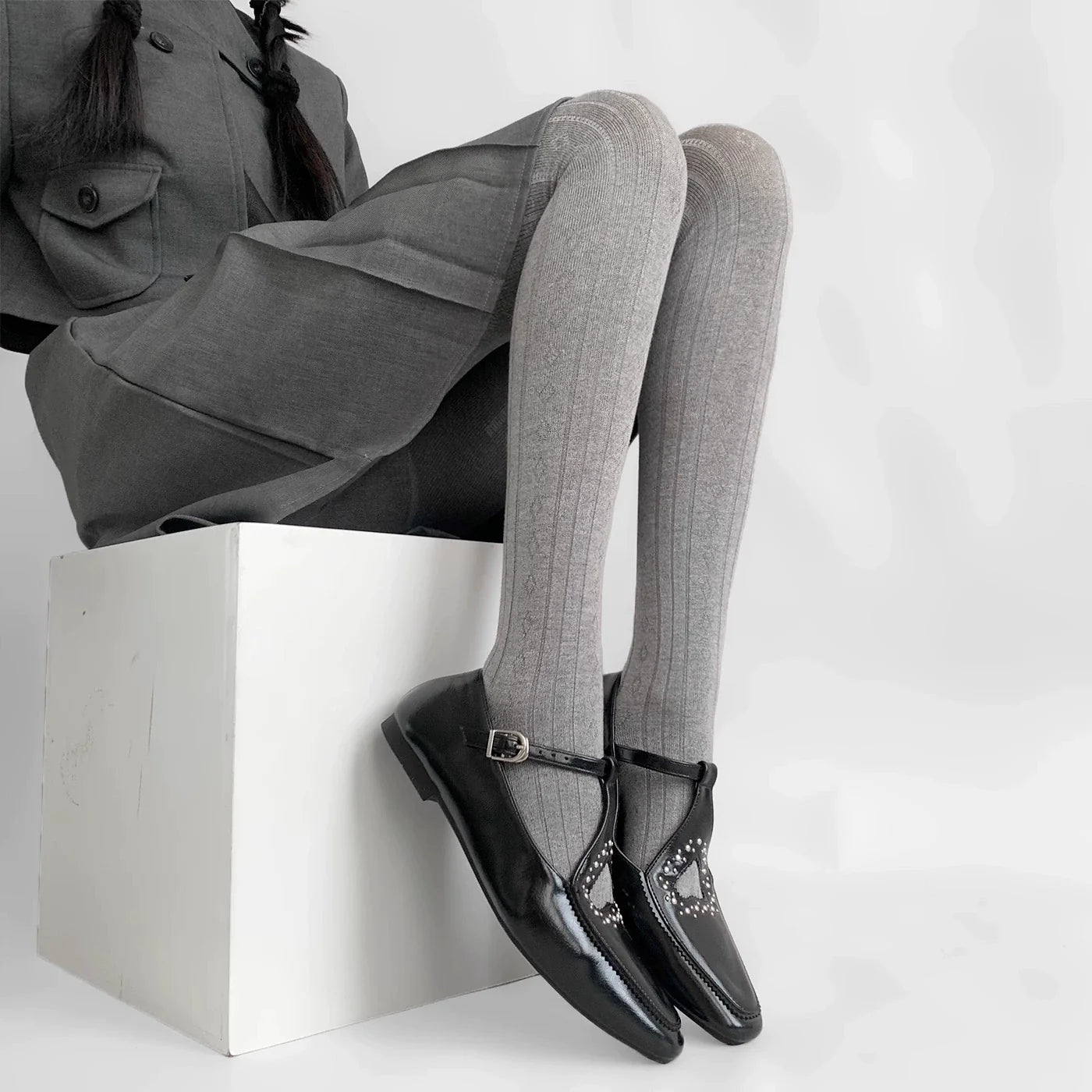 Analee Diamond Patterned Tights
