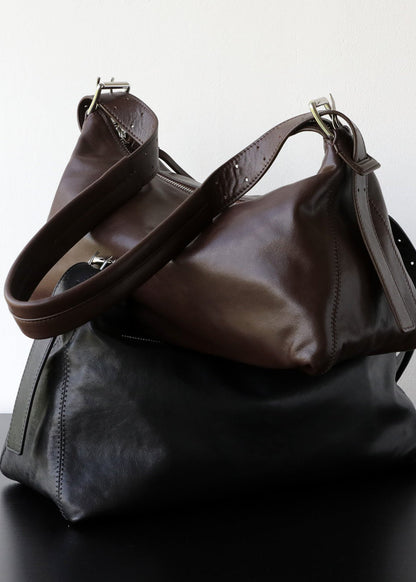 Lydia - Classic Brown Leather Shoulder Bag