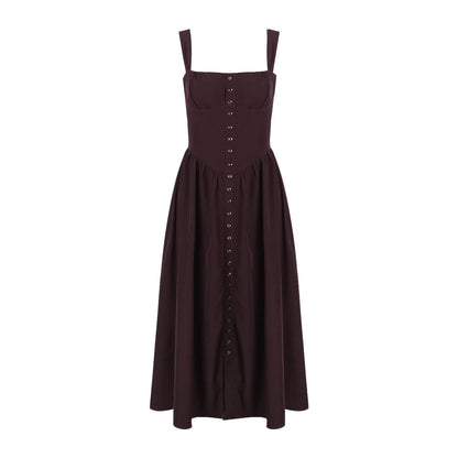Dress Sling Midi Dress Vacation Slim Fit Backless