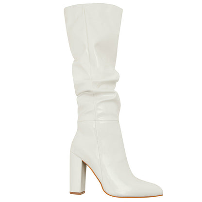 Emree Patent Block Heel Boots