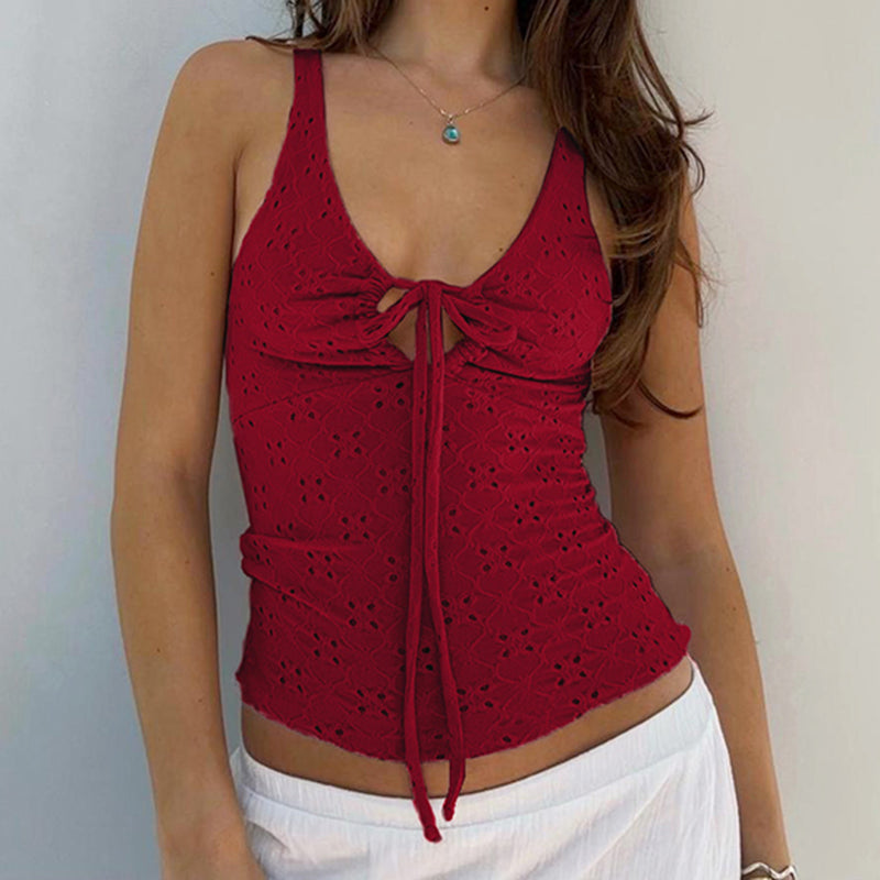 Maison Lace-Up Tank Top